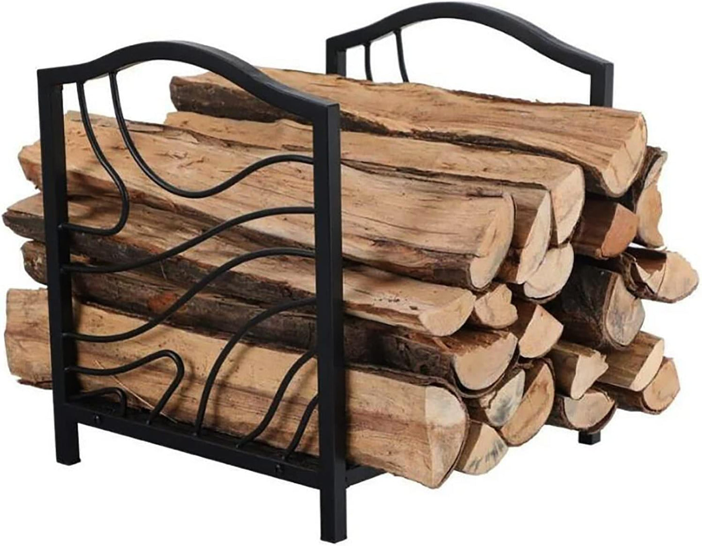 Large Firewood Rack Log Holder, Fire Wood Storage Stand for Indoor Fireplace, Outdoor Patio Fire Pit Stove, Easy To Assemble