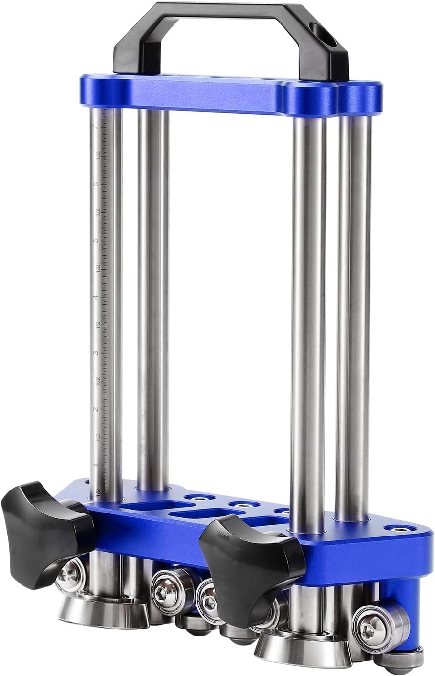 Sheet Metal Roller 2 Station Metal Bender, Metal Roofing Tools,Sheet Metal Fabrication,0-100° Bending Range,lightweight and highly portable, Large Sheet Metal Roller and Bending Tool(7in blue)