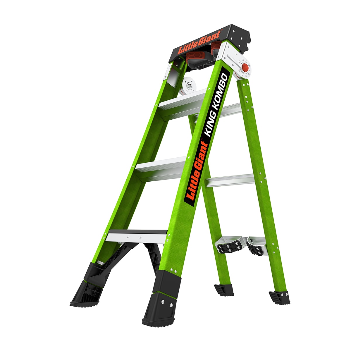 Little Giant Ladders King Kombo 2 4-ft Fiberglass Type 1aa- 375-lb Load Capacity Step Ladder 13470-071