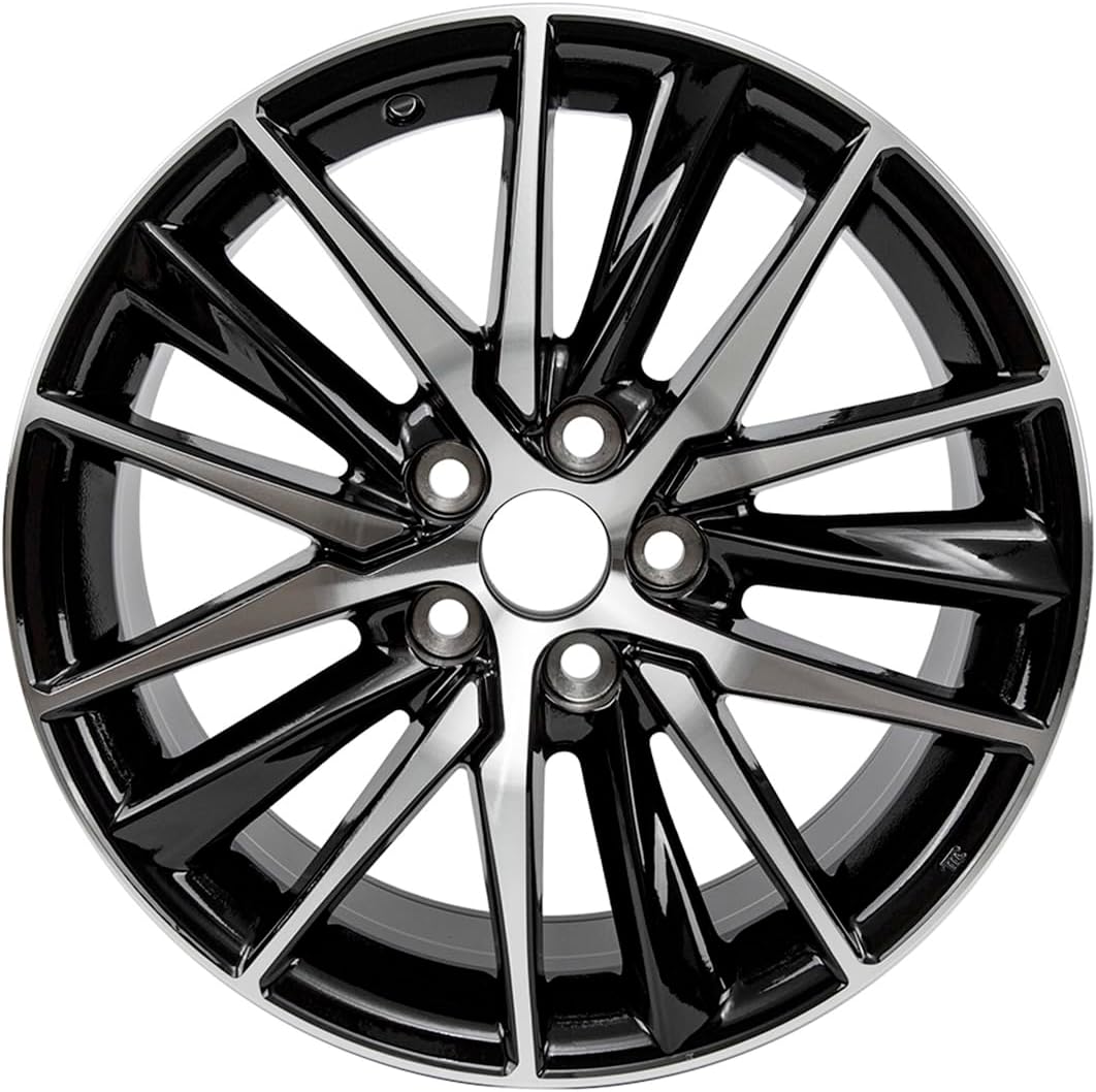 YeulionCraft New 18-Inch Bright Black Wheels 18x8 Alloy Wheel Rim for Toyota Camry 2018 2019 2020 2021 2022 Rims OE Design Replacement