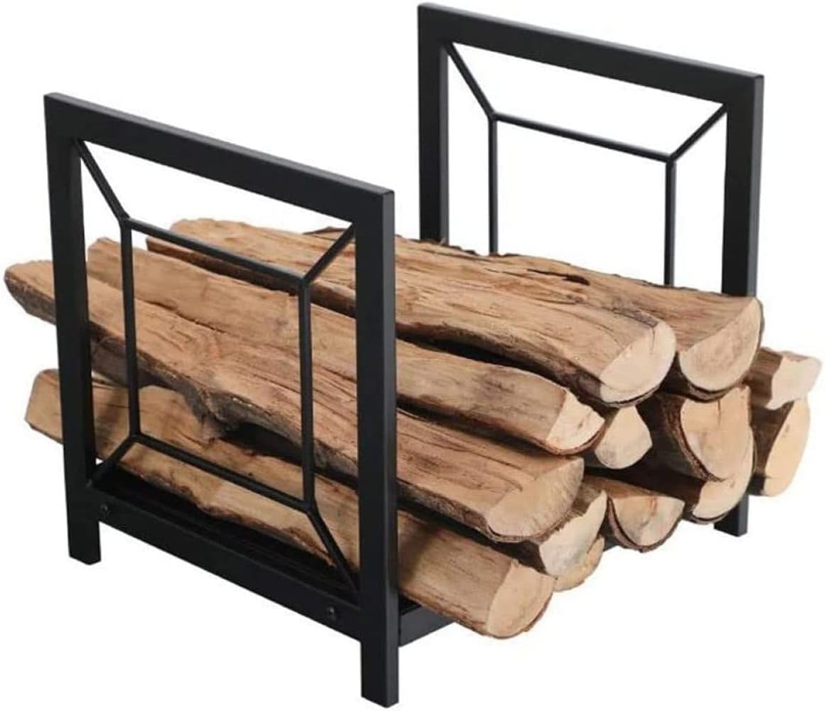 Outdoor Firewood Rack Storage Holder Stand Metal Log Store for Indoor Outdoor Wood Logs Heavy Duty Firewood Holder for Fireplace.