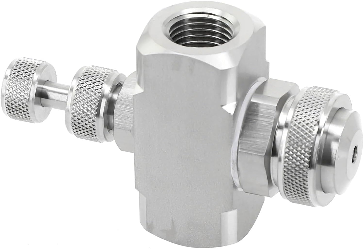 30 Degree Adjustable Air Atomizing Nozzle 1/4 for BSPT Misting Low Pressure Siphon Cone-Shape Spray Tip for Space Dust