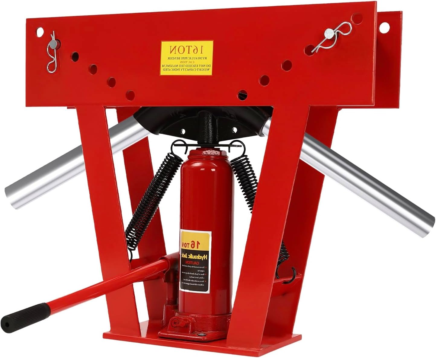 16T Hydraulic Pipe Tube Bender Tool, Heavy-Duty Manual Pipe Bending Machine with 8 Dies 1/2" to 3", for Metal Pipes, Construction