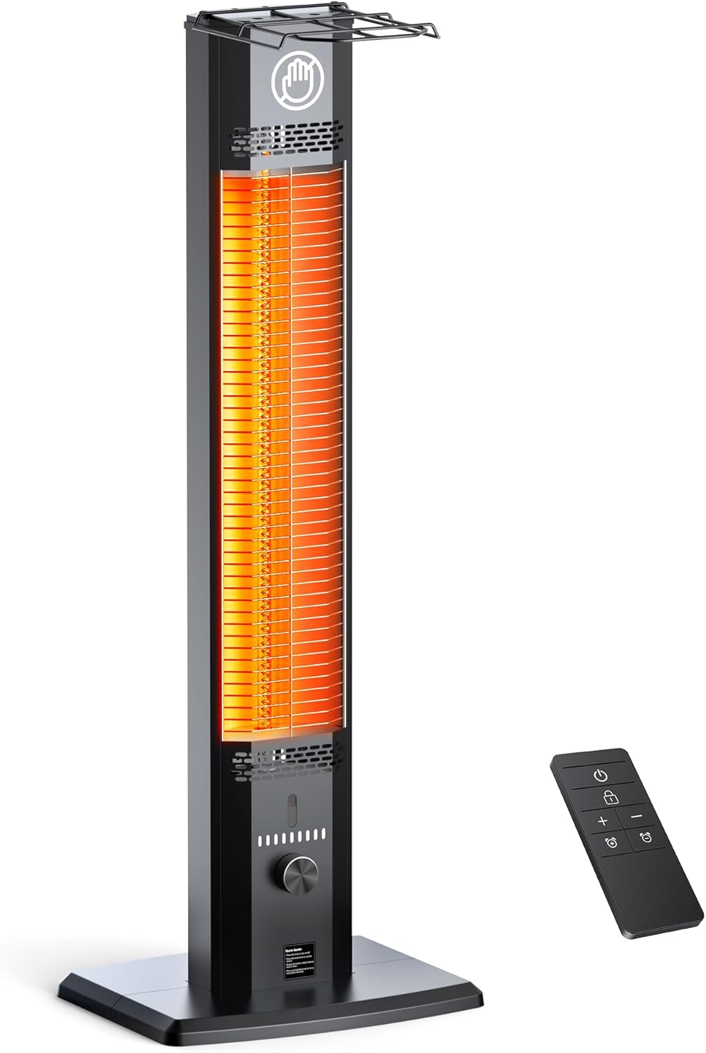 42 INCH Patio Heater, 1500W Outdoor Heater, 9 Heat Levels & 9 Hour Timer, 1S Instant Heat