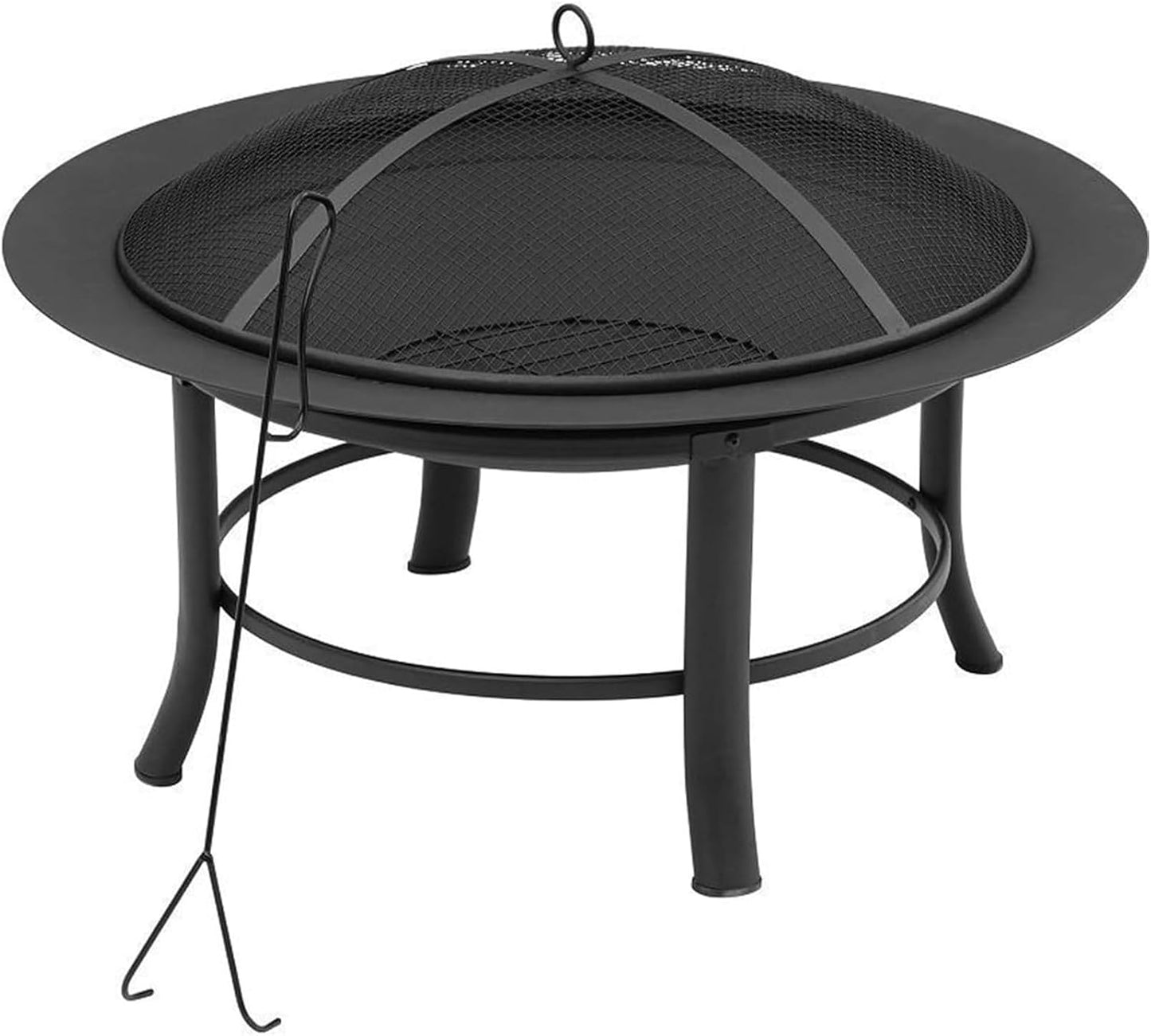 Smokeless Burn Barrel,Burn Barrel, Camping Burn Barrels for Outside for Burning Trash,Household Winter Heating Wood braziers,(Fire Basin+mesh Cover+Bottom net+fire rake)
