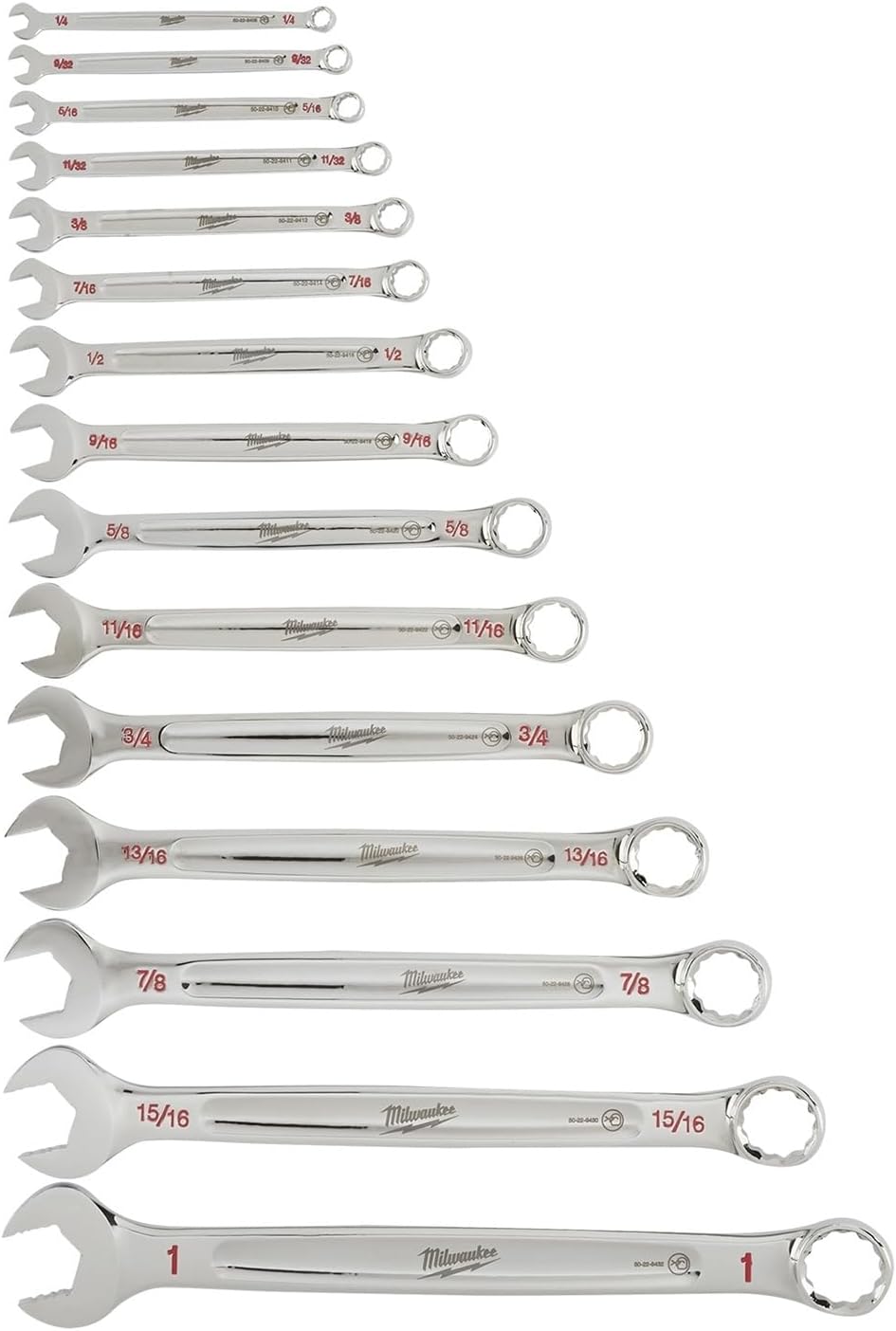 MILWAUKEE'S Electric Tools MLW48-22-9415 Combination Wrench Set - SAE