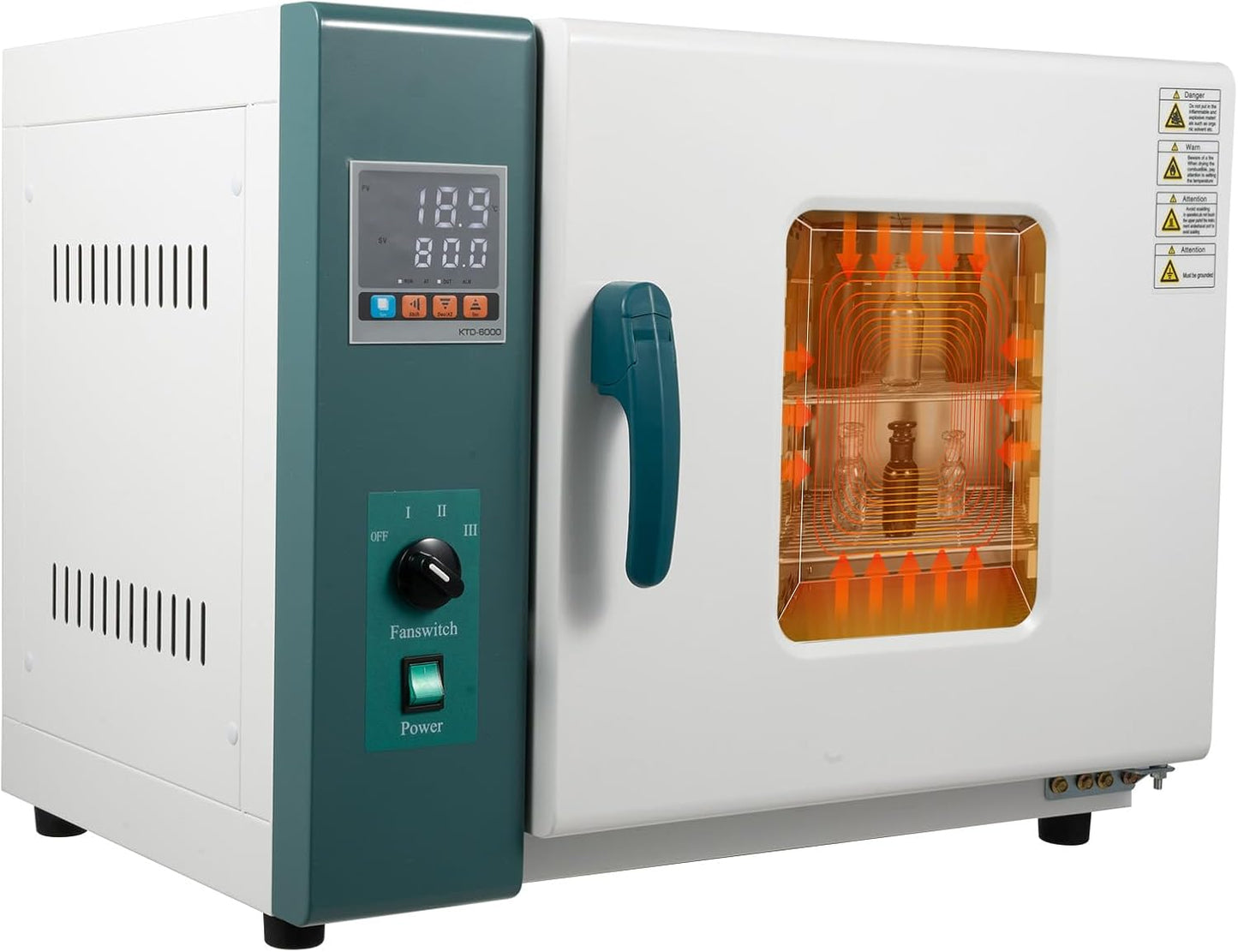 110V 1000W Lab Forced Air Convection Drying Oven, Constant Temperature Blast Drying Oven, Digital Lab Thermostatic Electric Incubator Box (45L/12Gal Capacity)