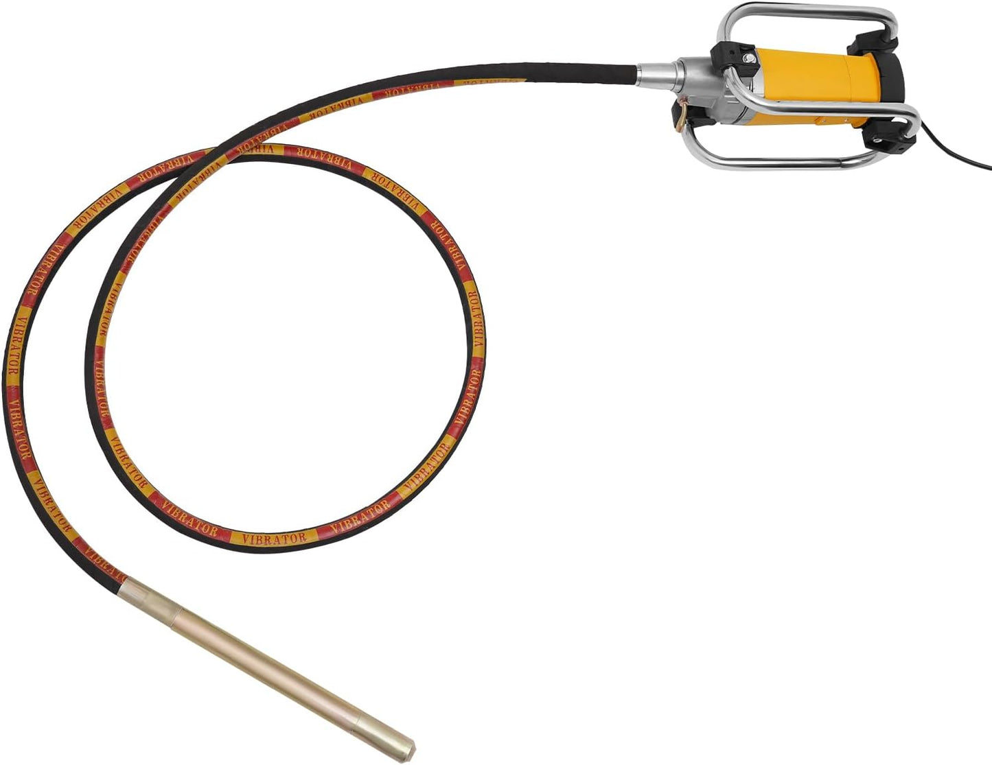 Electric Concrete Vibrator, Insertion Concrete Vibrating Tool, 2000W Portable Hand Held Portable Concrete Vibrator with a 13.12FT Long Vibrating Shaft, Cement Construction Vibrarator (Yellow)