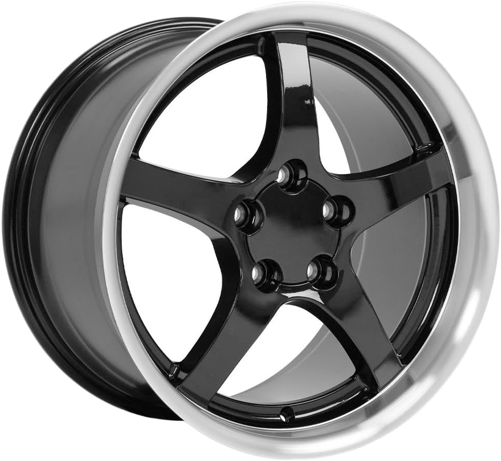Automotive OE Wheels LLC CV05-D17095-5475-54BM Black Wheel with Machined Lip Painted (17 x 9.5 inches /5 x 120