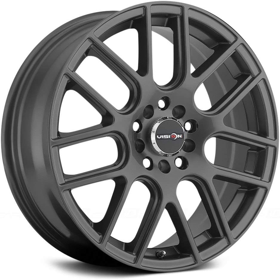 Vision 426 Cross Gunmetal Wheel with Painted Finish (17 x 7. inches /5 x 112 mm, 38 mm Offset)