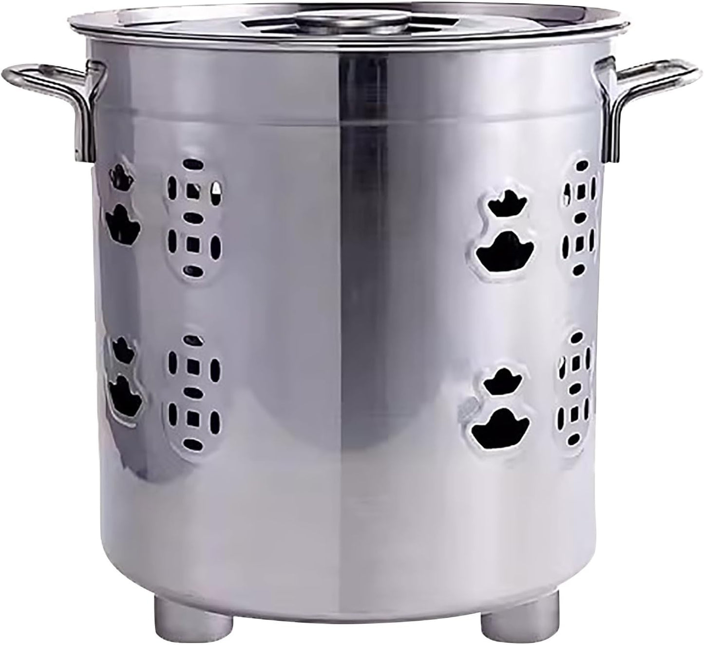 Incinerator, Fire Pit, Burn Barrels for Outside, Metal Barrel for Burning, for Yard Home Outdoor Backyard(Silver,XX-Large)