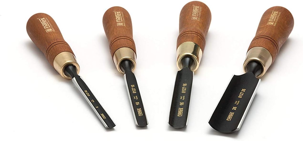 Narex Gouge Set Premium, 4 Pieces (8/10/16/26 mm)