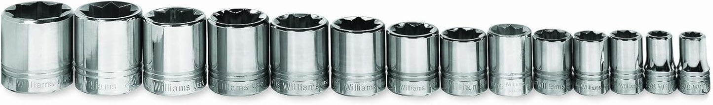 Williams WSS-814RC 14-Piece 8 Point Socket Set