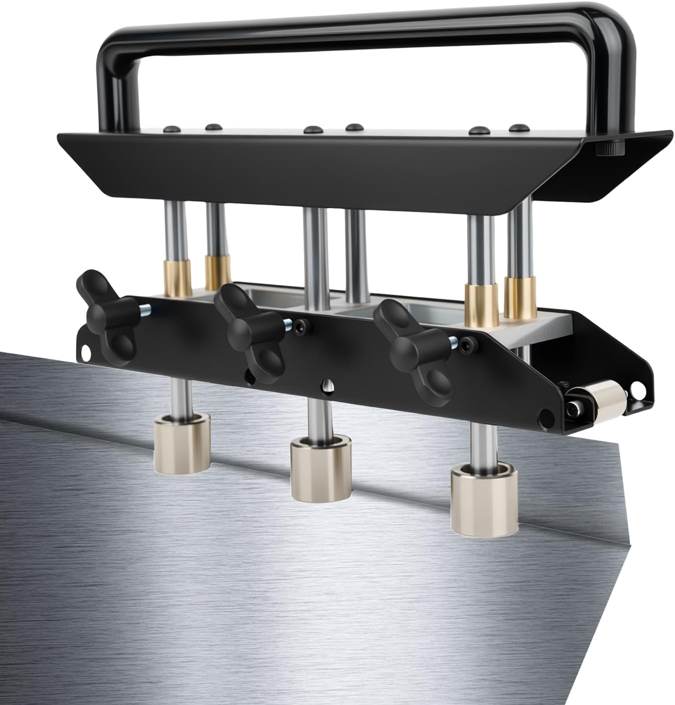 Three-Station Edge Roller Bender, 0-90° Bending Angle Bending, Adjustable Sheet Roller Bender for Making 5/8" to 4" Bends in 29 to 22-Gauge Steel, Large Sheet Metal Bender for Metal Roofing Materials