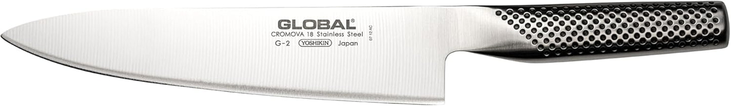 Global 8-Inch Chef's Knife \u2013 Lightweight Japanese Stainless Steel, Razor-Sharp Edge, Made in Japan, G-2