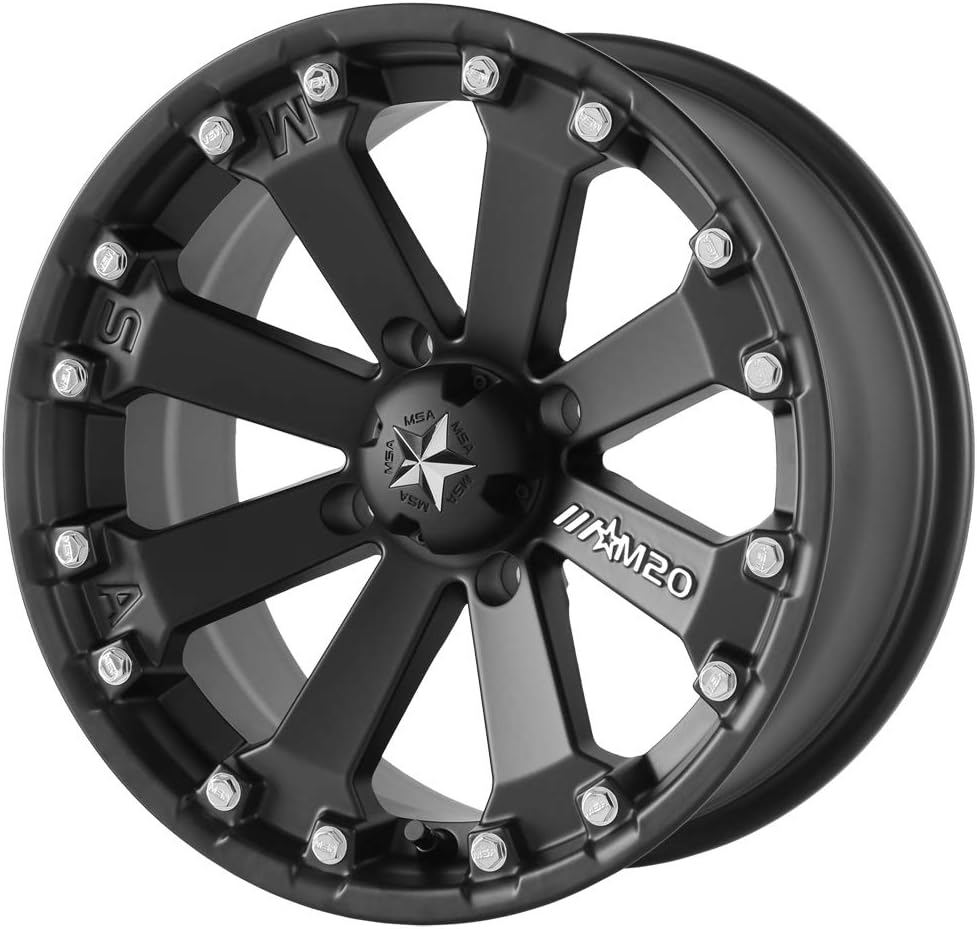 MSA Offroad Wheels MA20 14X7 4X110 S-BLK -52MM - M20-14710