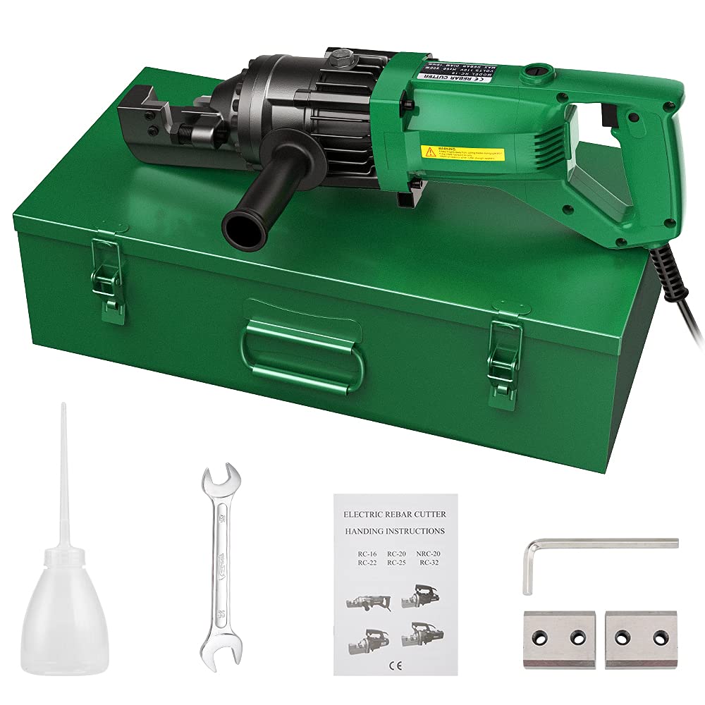 Anbull 900W Electric Hydraulic Rebar Cutter, Cutting up to 5\/8 Inch 4-16mm #5 Rebar, with Replaceable Jaw Blades, Cutting Speed 2.5-3.0S (900W RC-16)