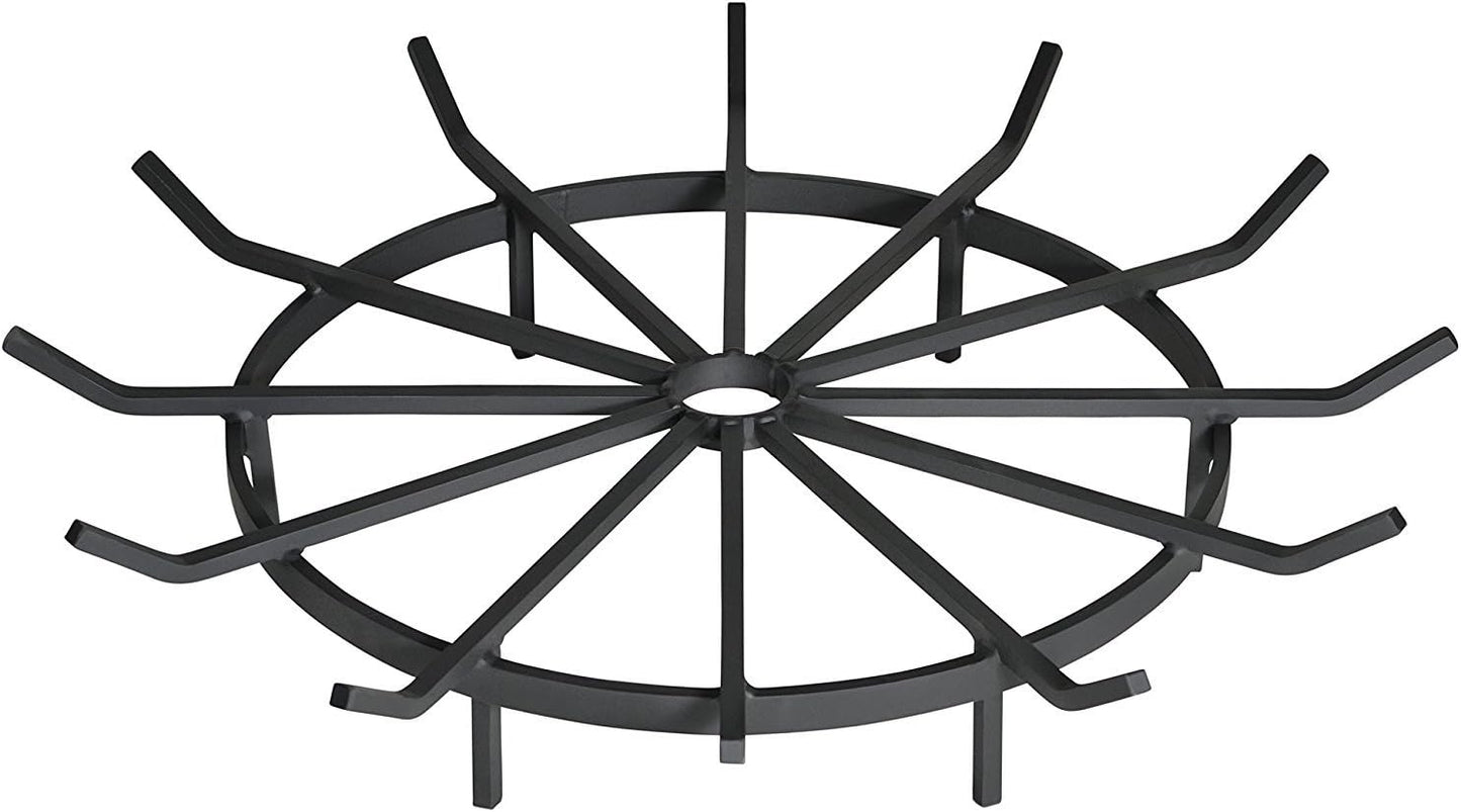 SteelFreak Wagon Wheel Firewood Grate for Fire Pit - Made in The USA (28 Inch)