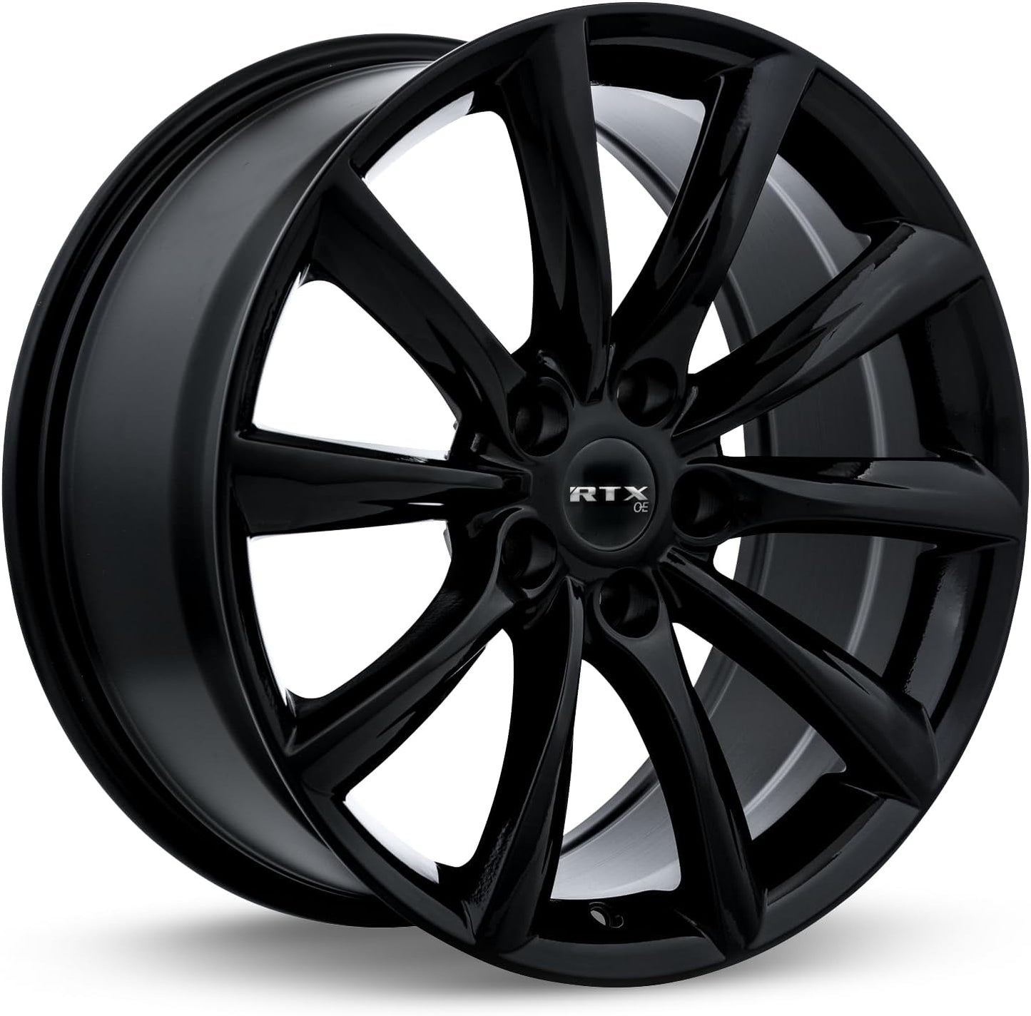 RTX ALTO Custom Wheel - 18x8.5, 35 Offset, 5x114.3 Bolt Pattern, 64.1mm Hub - Gloss Black Rim