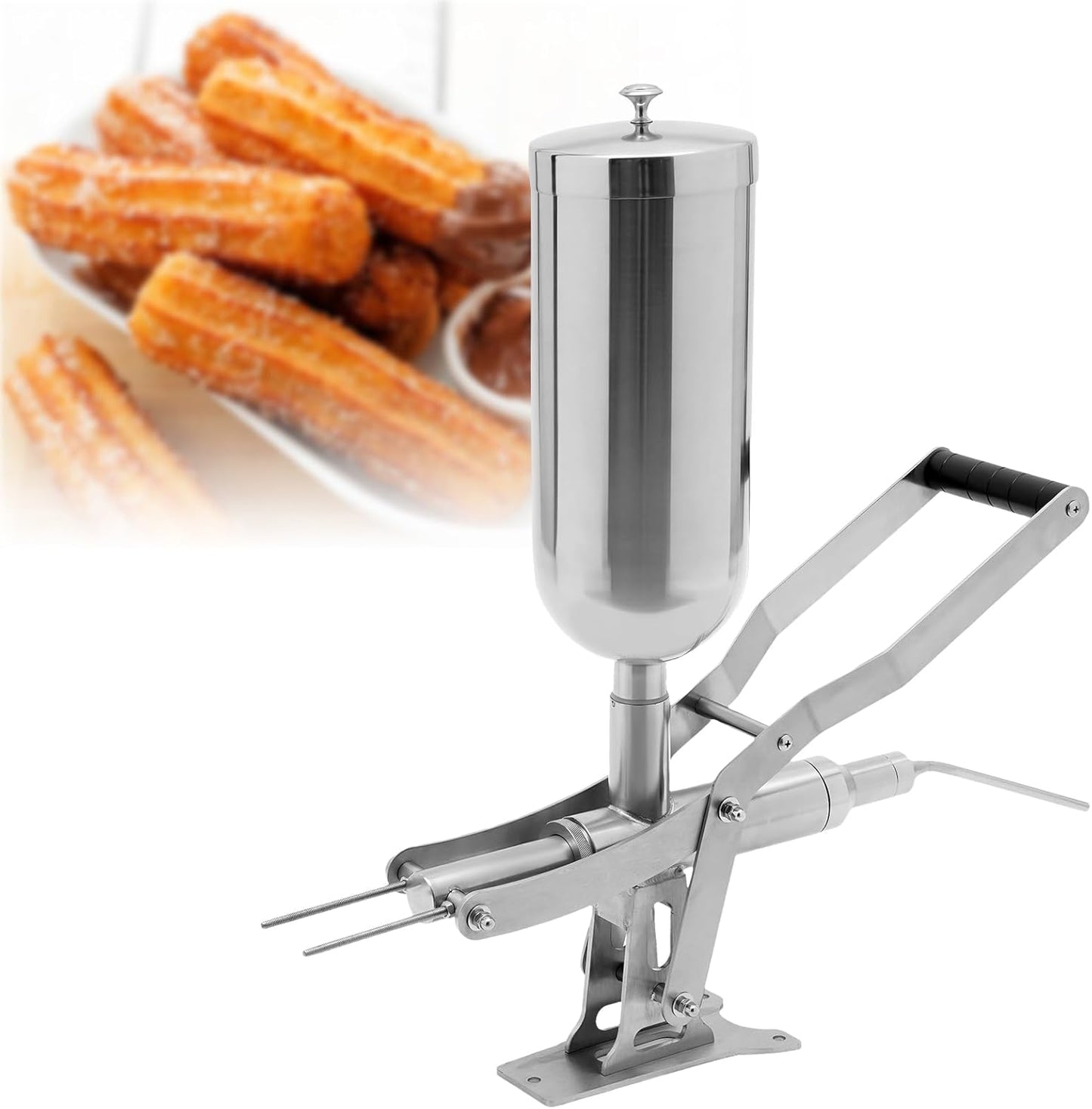 5L Manual Doughnut Churro Filling Machine, Stainless Steel Commercial Latin Fruit Churro Filling Machine, Stainless Steel Manual Dessert Filling Machine, for Kitchen Restaurants