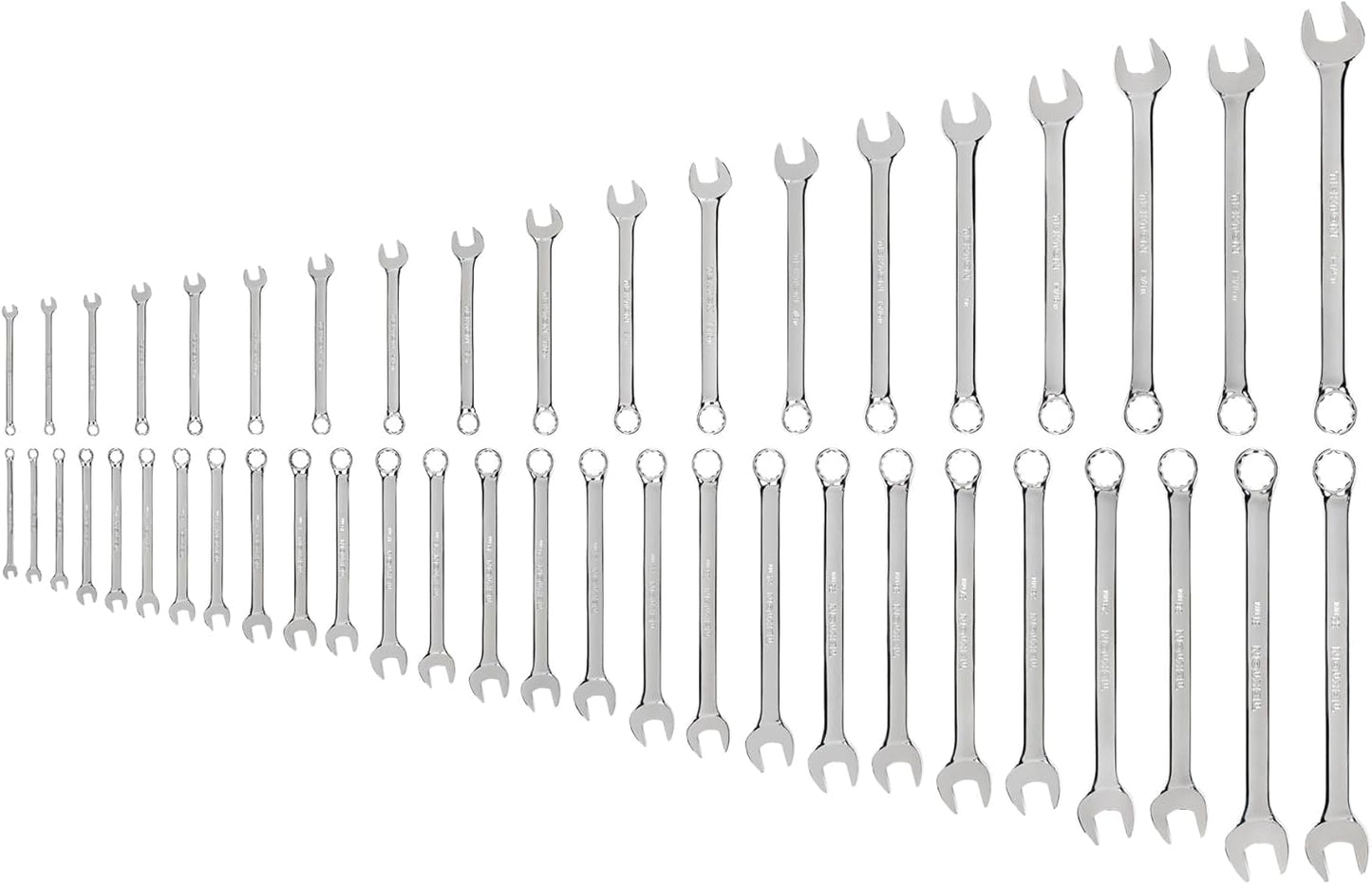 TEKTON Combination Wrench Set, 46-Piece (1\/4-1-1\/4 in., 6-32 mm) | WCB90301