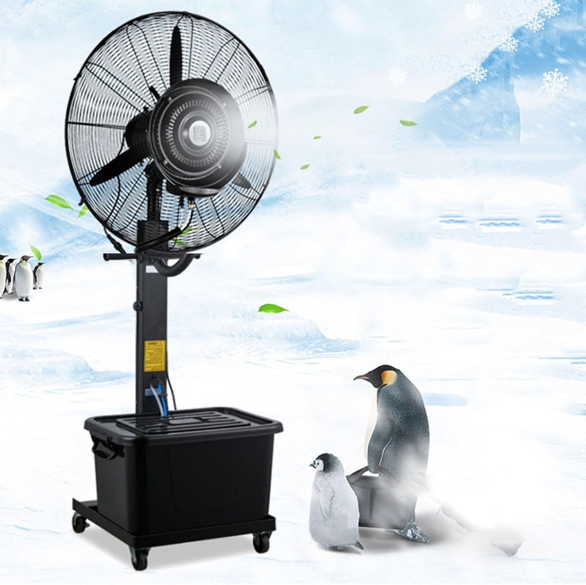 Generic 26in 30in Outdoor Oscillating Misting Fan Commercial Industrial Floor Fan with 11 Gallon Water Tank 320W\/380W Outside Patio Cooling Fan for Backyards (Size : 30in\/380W), CGBDCBGVB-30IN\/380W