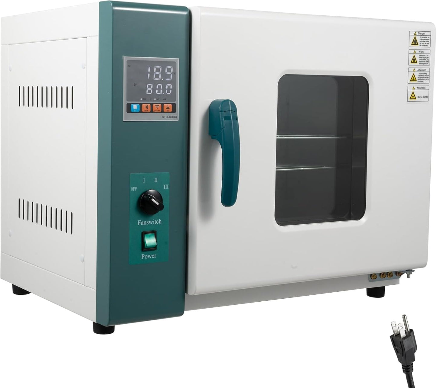110V 1000W Horizontal Electric Blast Drying Oven 45L/12Gal Lab Forced Air Convection Drying Oven with Intelligent Temperature Controller for Pharmaceutical, Industrial, Schools, Research Institutes