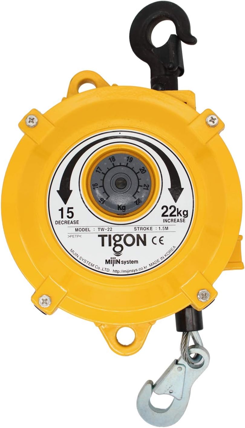Tigon TW-22 Spring Balancer, Tool Balancer with Steel Cable, (Load Capacity: 15-22 kg/33-48 lbs)