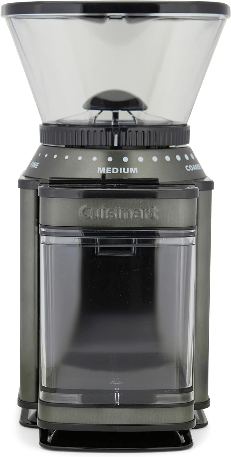CUISINART Coffee Grinder, Electric Burr One-Touch Automatic Grinder with18-Position Grind Selector, Stainless Steel, DBM-8BKSP1, Black