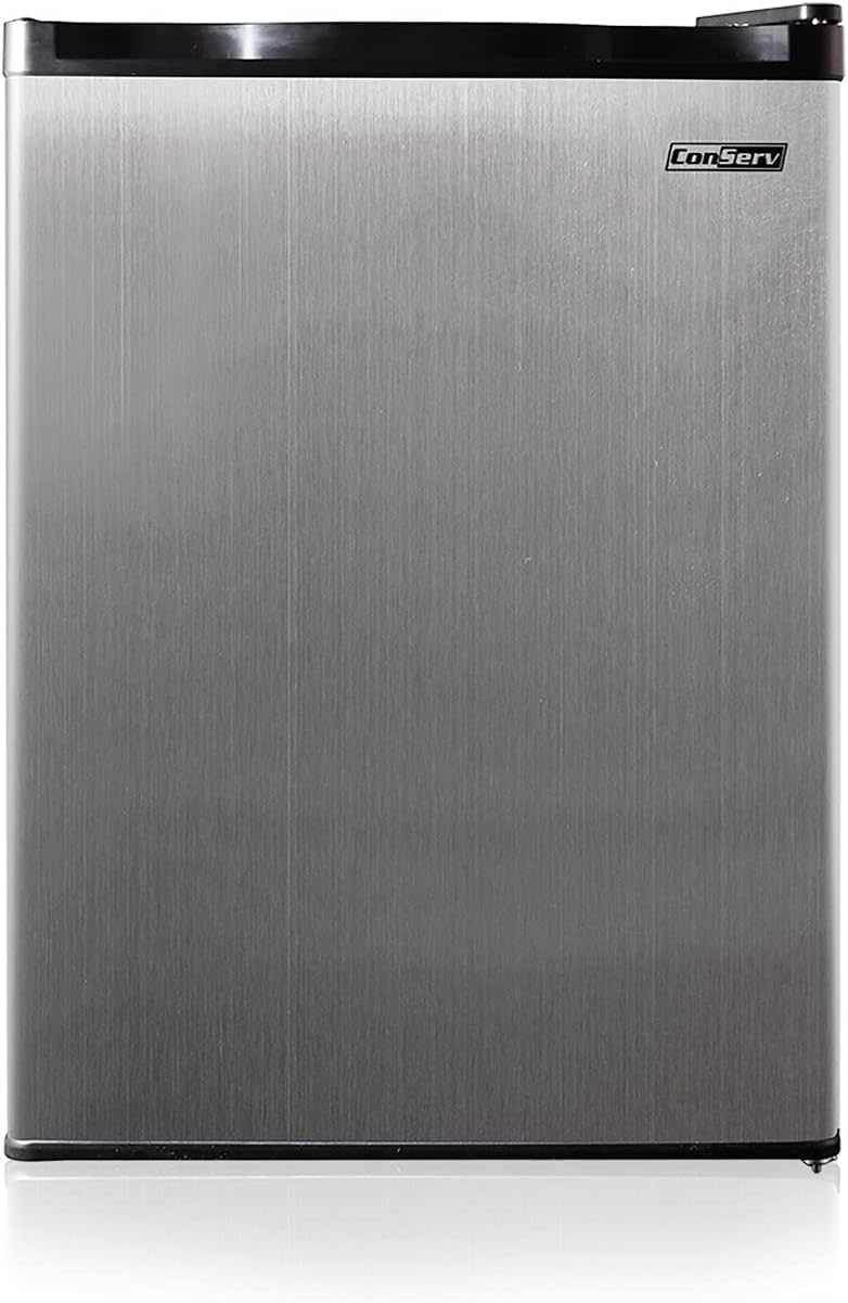18in STAINLESS Compact Mini Refrigerator 2.6cf Reversible Door 110V