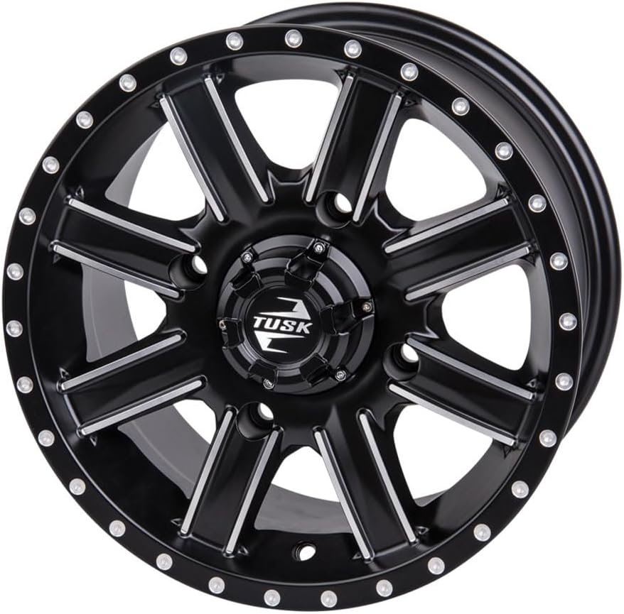 4/156 Tusk Cascade Wheel 14x7 4.0 + 3.0 Machined/Black For Polaris RZR XP 4 1000 2014-2021