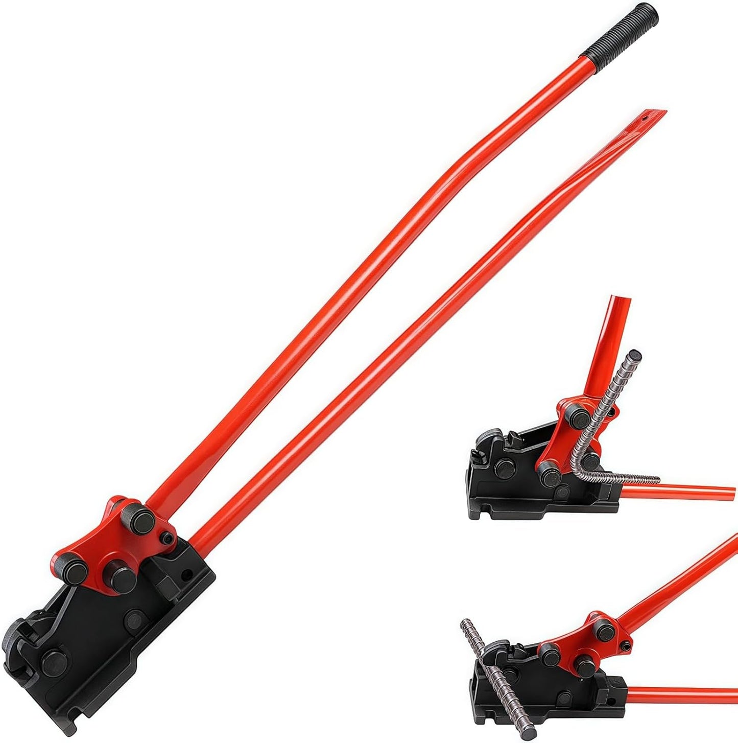 Manual Rebar Bender Cutter, Rebar Bender/Cutter 2 in 1 Metal Tool, Bending and Cutting Rebar up to 0.67 Inch, for Construction Site and Home-use