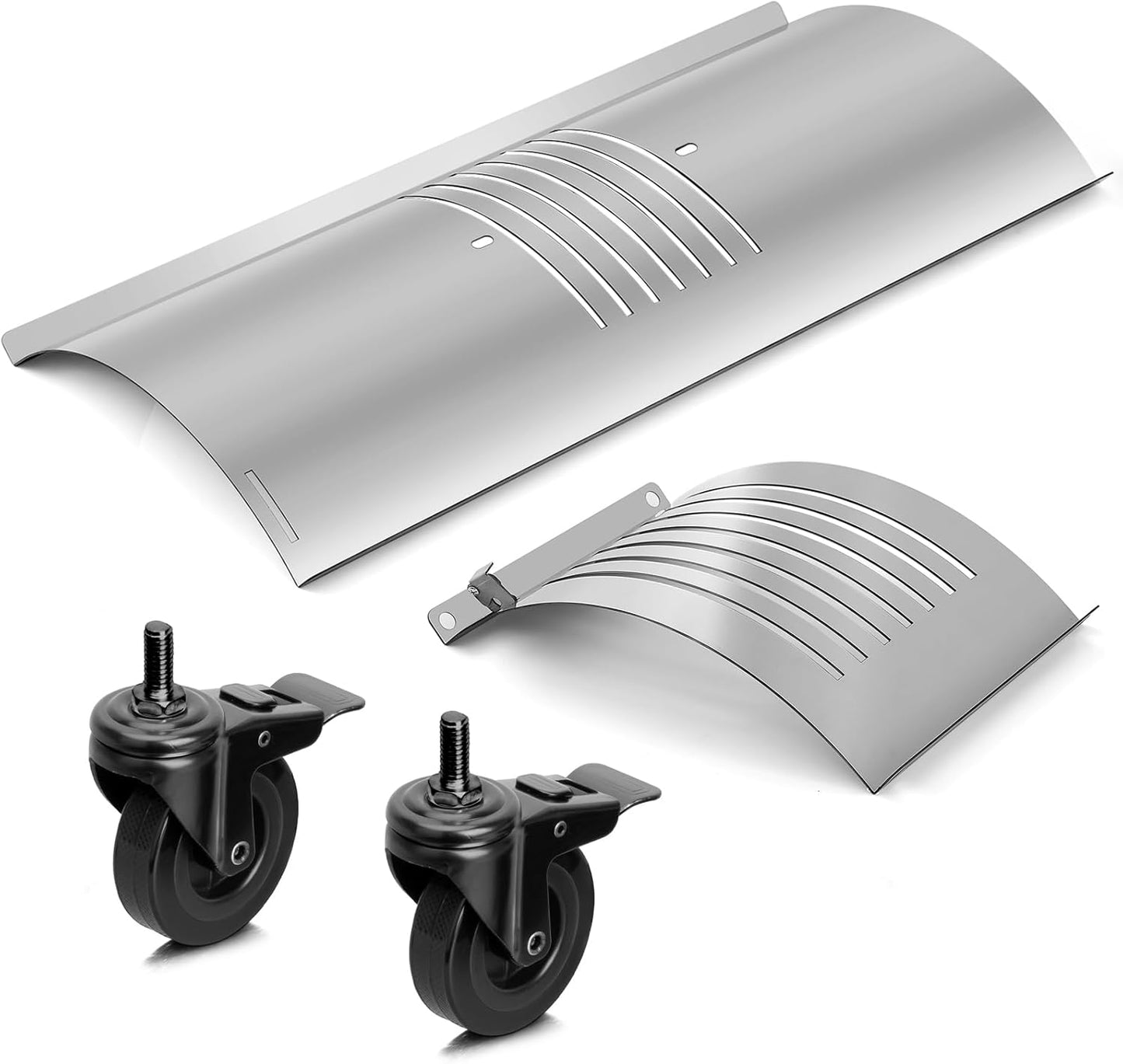 PB1100PS1 Flame Broiler Kit 74064 Wheels Grill Replacement Parts for Pit Boss Grill Parts Pro Series 1100 Austin XL PB1000XLW PB1000NC Pitboss Flame Broiler Slide Cover Bottom Locking Caster Wheels