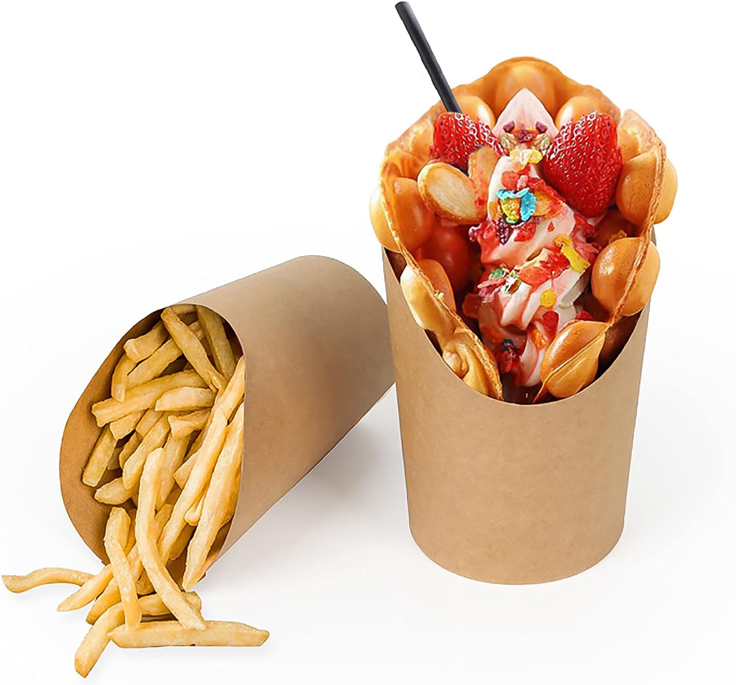 ALDKitchen Paper Bowls | Disposable Brown Paper Cups | Home & Commercial Us | 50, 200 & 1000 PCS (200 PCS)