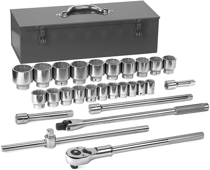 GEARWRENCH 27 Pc. 3/4" Drive 12 Pt. Standard Mechanics Tool Set, SAE - 80880
