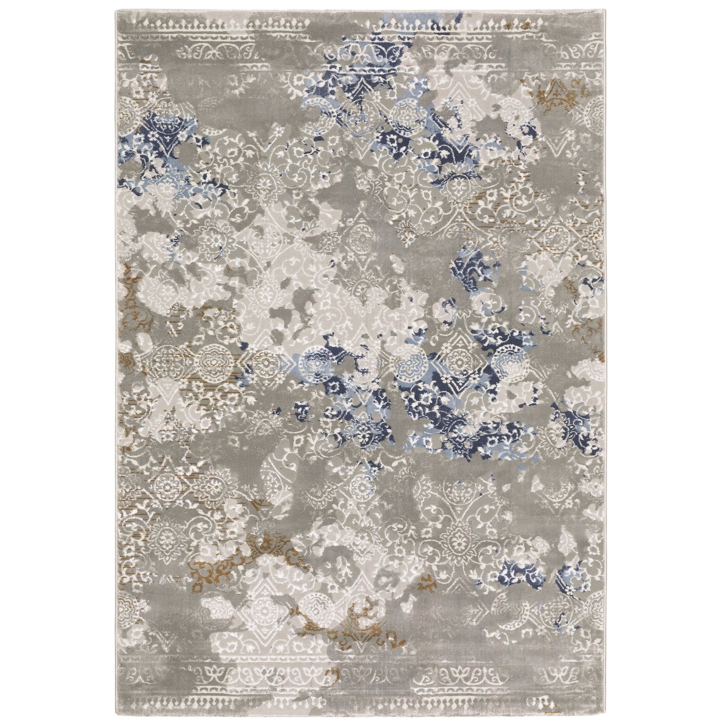 Archer Lane Cantrell 8 x 11 (ft) Loomed Gray Rectangular Indoor Abstract Bohemian/Eclectic Pet Friendly Area rug