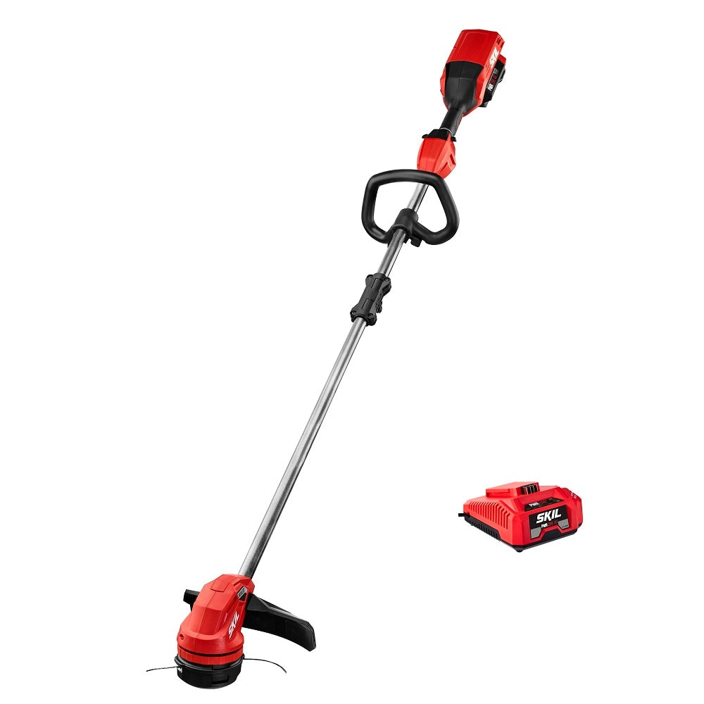 SKIL 40-volt 14-in Straight Shaft Battery String Trimmer 2.5 Ah (Battery and Charger Included) LT4818-10