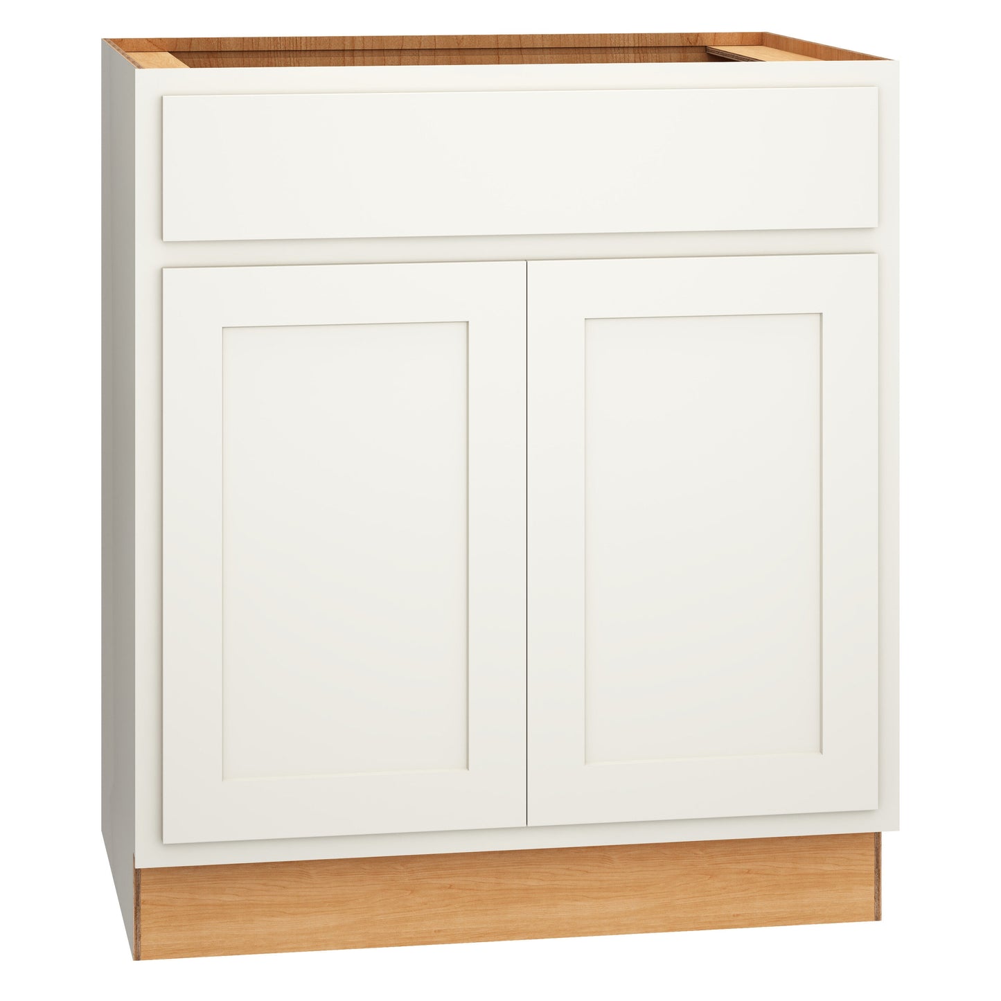 Diamond Express Jamestown 30-in White Partial Overlay Bathroom Vanity Base Cabinet without Top