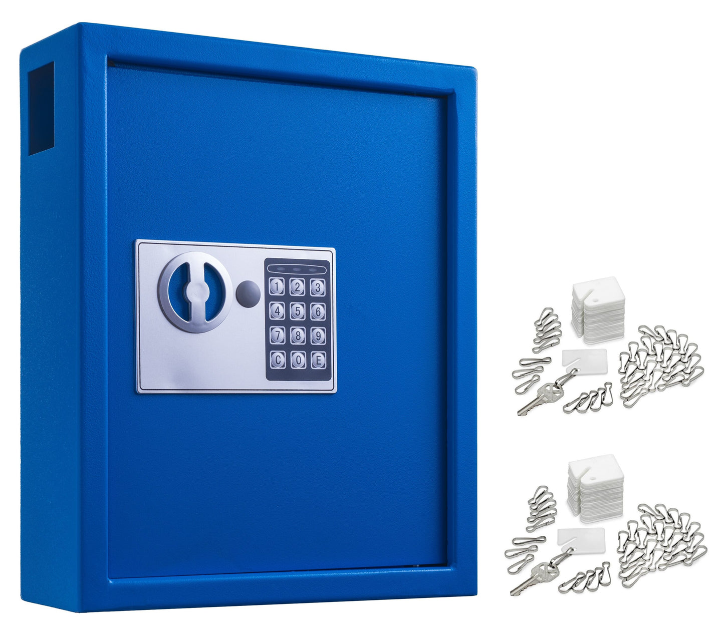 AdirOffice Waterproof Fireproof Keyed Key Safe 680-40-BLU-689-PKG