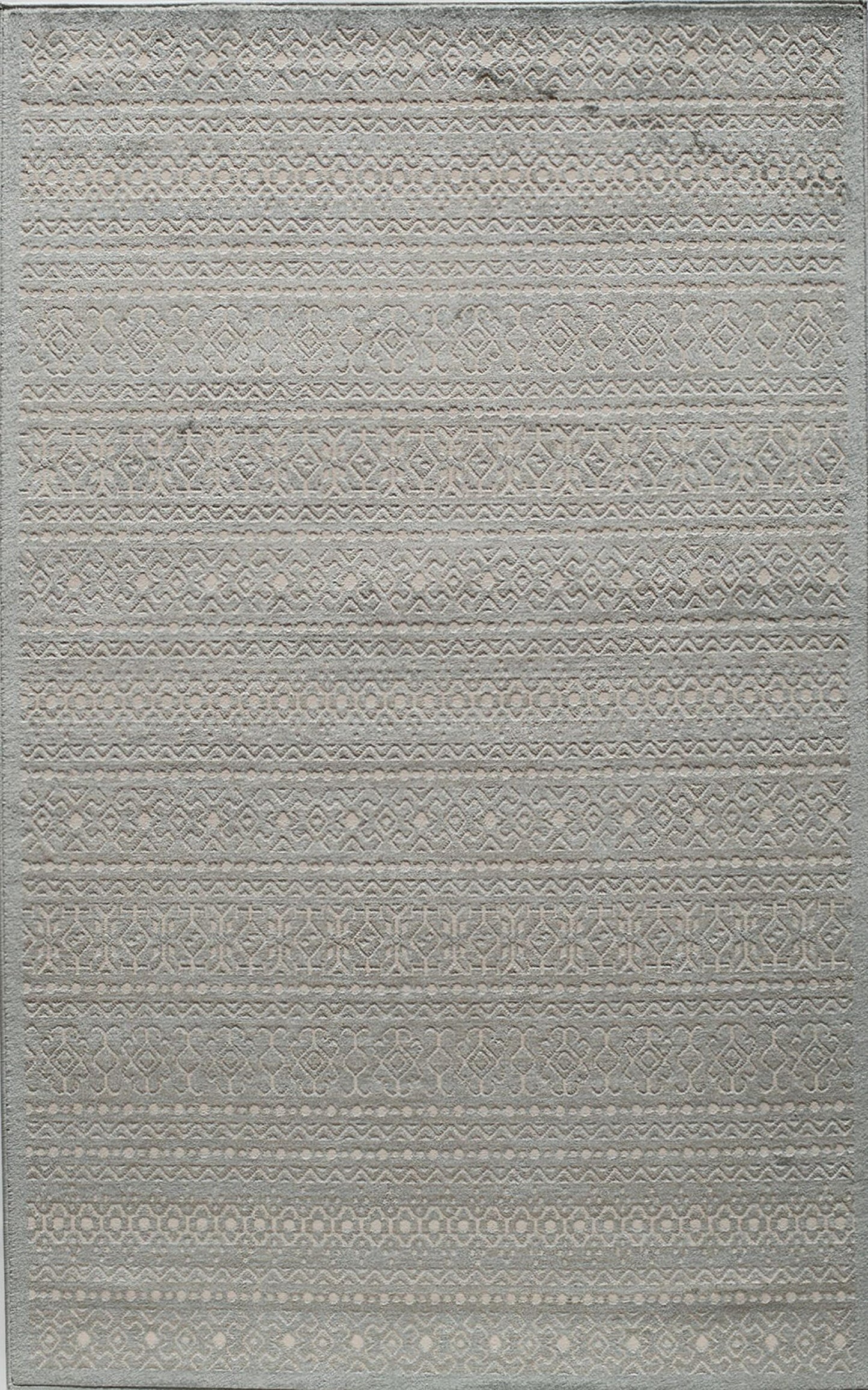 Rugs America Riviera 5 x 8 (ft) Loomed Polypropylene Light Blue Rectangular Indoor Medallion Oriental Area rug