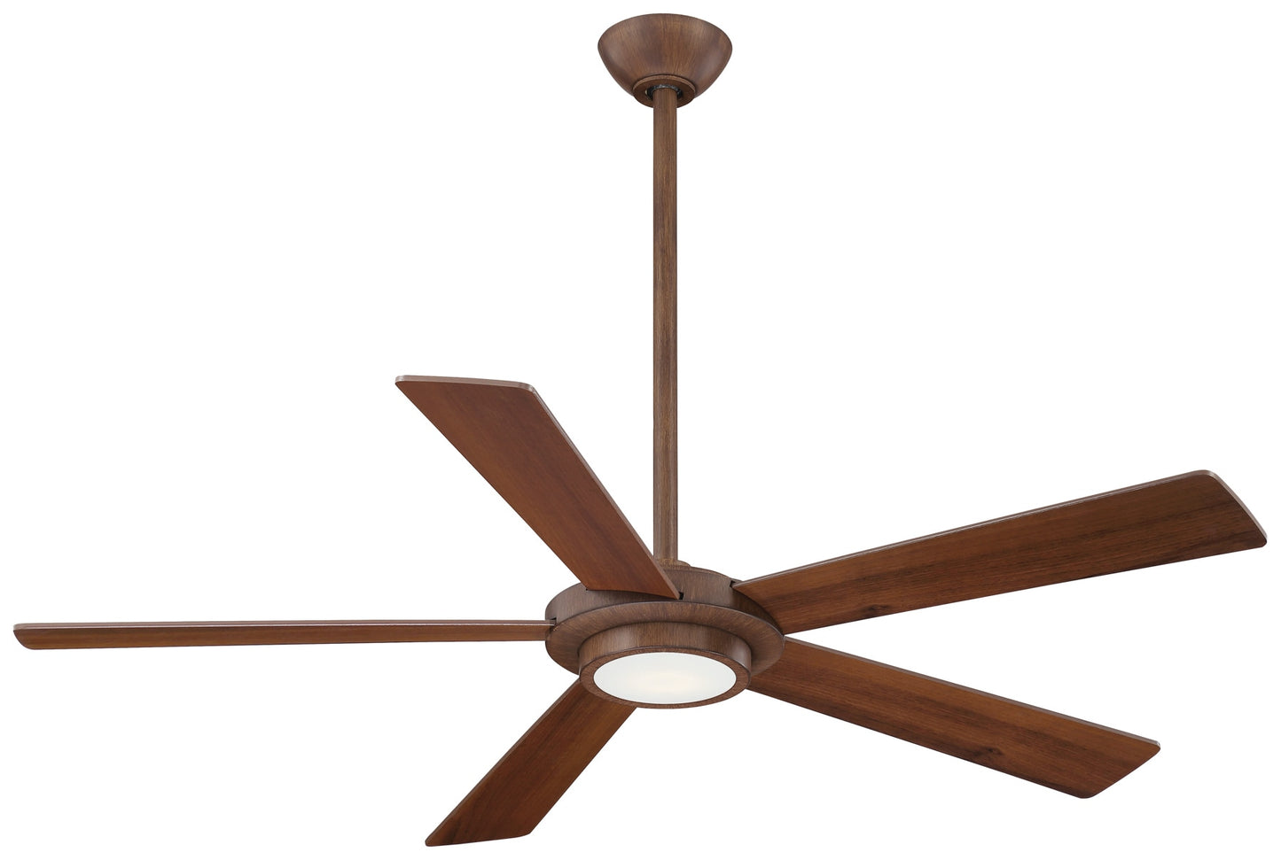 Minka Aire Sabot 52-in Distressed Koa with Medium Maple/Dark Walnut Blades Ceiling Fan With Light - Remote Included ( 5 -Blade )