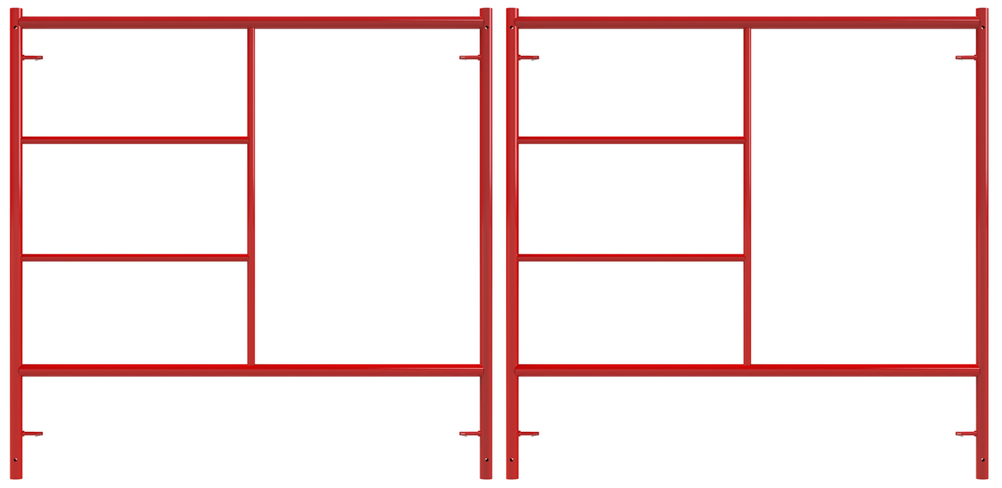 Build Frames Steel 5.42-ft H x 5.14-ft L Exterior Mason Scaffold Frame (2-Pack) 4900-lb BFS5W5HQ48P2+BFL