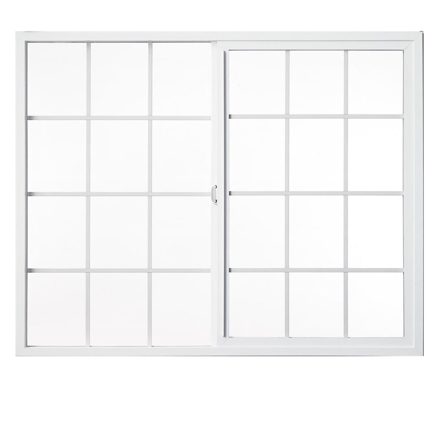 Milgard V250 Style Line Series 59-1/2-in x 41-1/2-in White Left-Handed Vinyl Sliding Window with Grids (Half Screen Included)