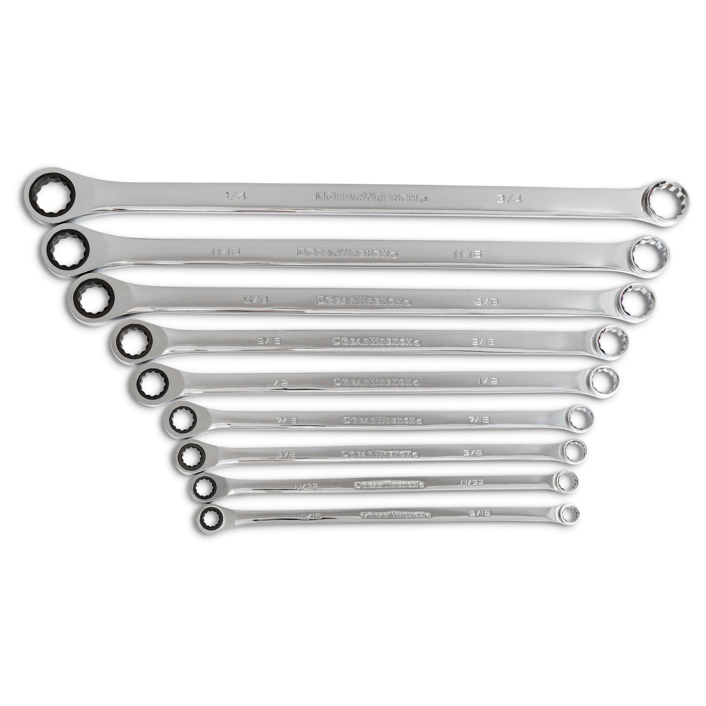 KD Tools 9-Piece Set Standard (SAE) Ratchet Wrench 85998