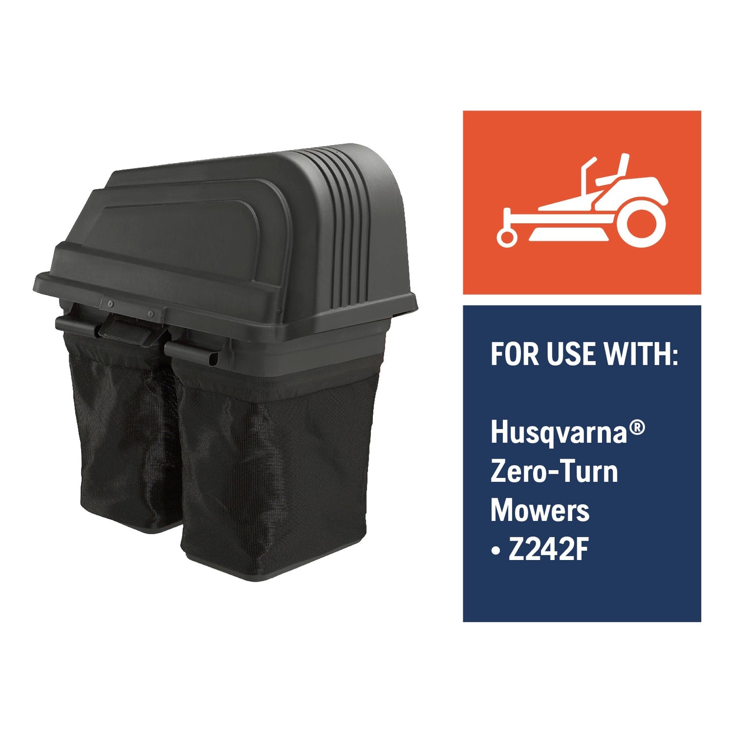 Husqvarna Z242F Series 2 Bagger for Zero Turn Mower (Fabricated Deck) (Fits 42-in Deck Size) 587412401