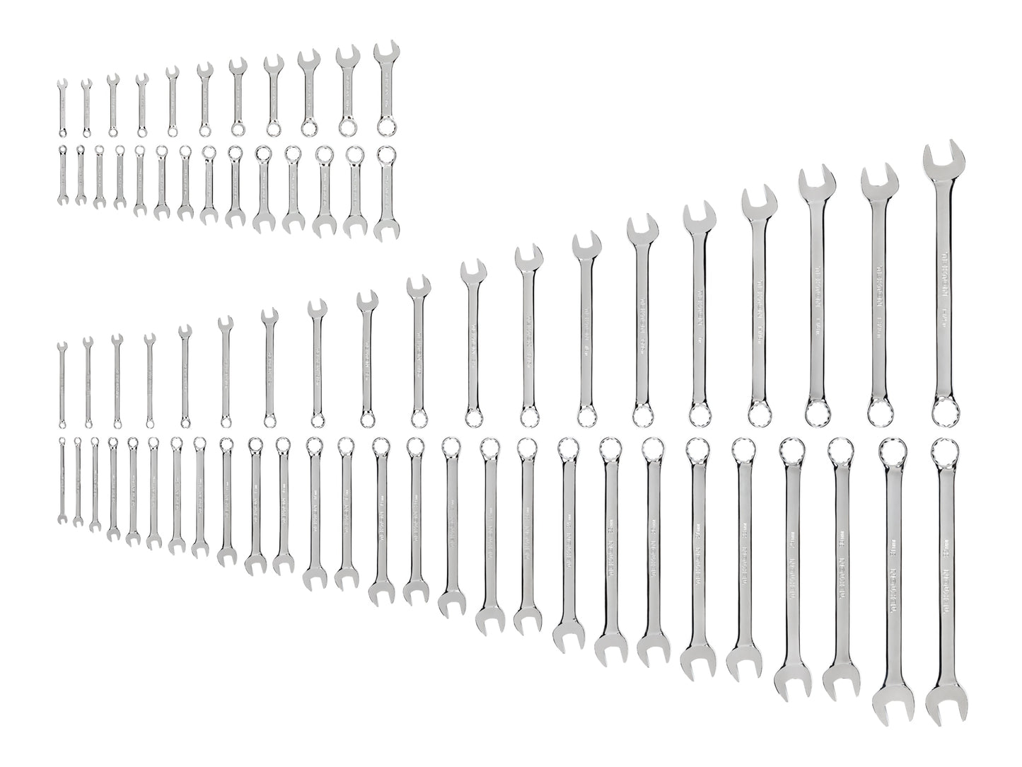 TEKTON 71-Piece Set 12-point (Sae) and Metric Standard Combination Wrench WCB90904