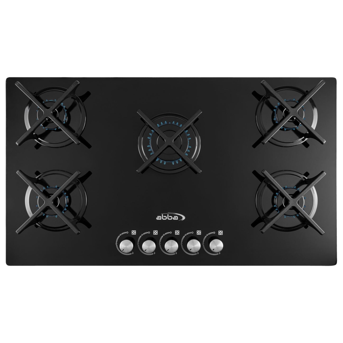 ABBA 30-in Gas Cooktop 6-in/8-in Burner Grate (Black Tempered Glass)