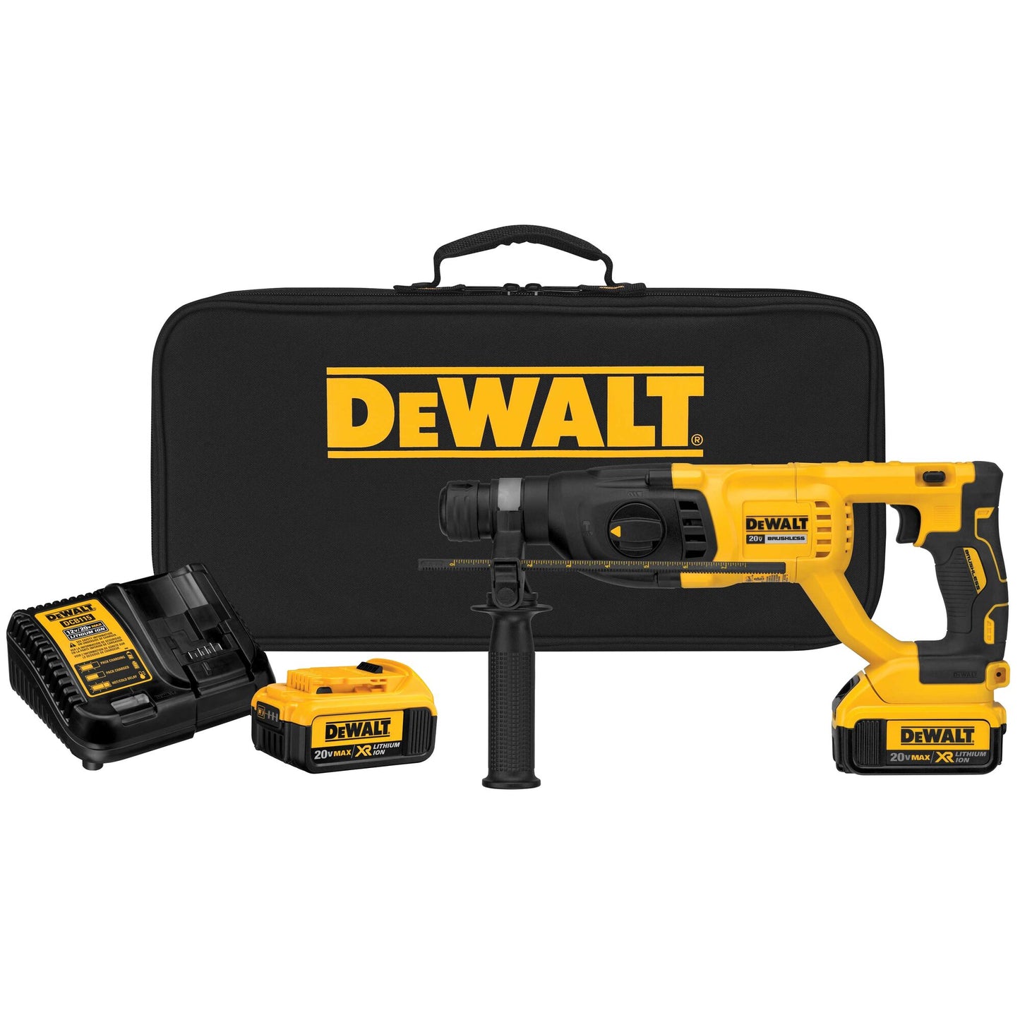 DEWALT 20-volt Max 1-in Sds-plus Cordless Rotary Hammer Drill (2-Batteries Included) DCH133M2