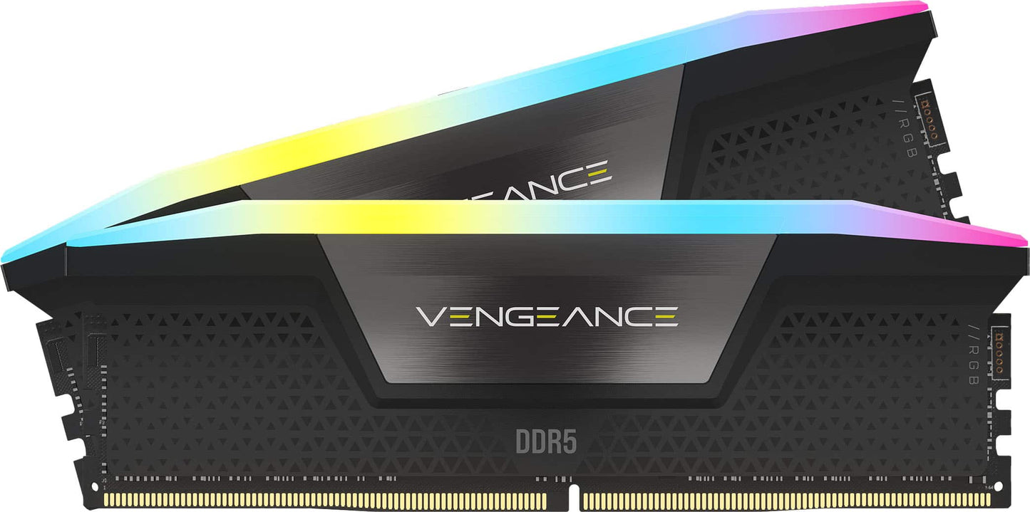 CORSAIR - VENGEANCE RGB 32GB (2x16GB) DDR5 7200MHz C34 UDIMM Desktop Memory - Black