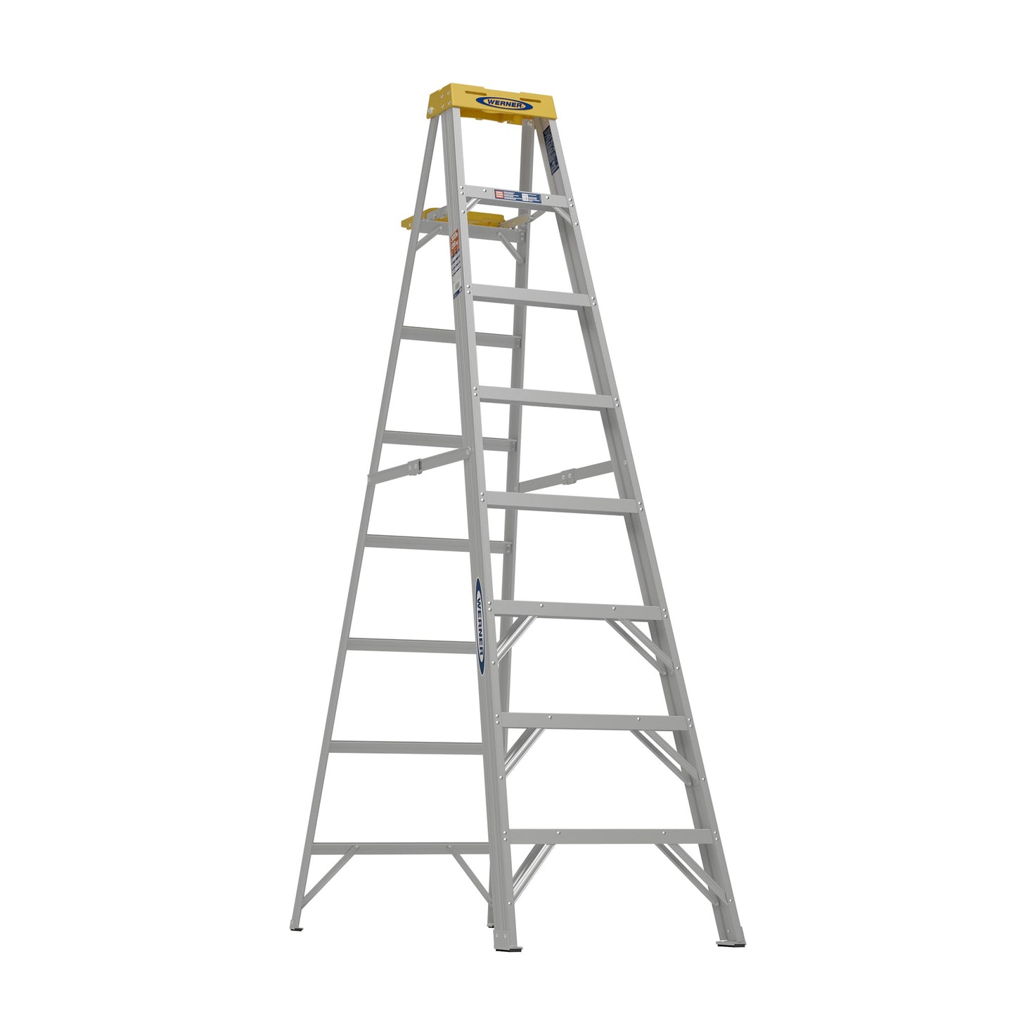 Werner 370 8-ft Aluminum Type 1a- 300-lb Load Capacity Step Ladder 378